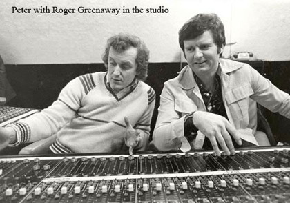 Peter with Roger Greenaway in the studio